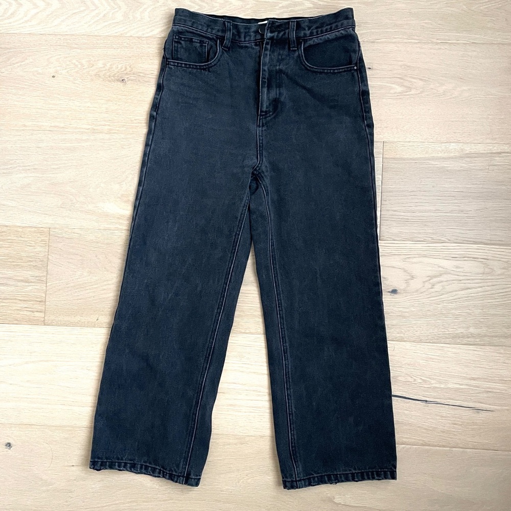 Oak & Fort Black Wide Leg Denim Jeans